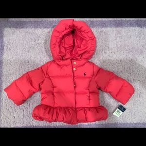 Hooded Girls Jacket Ralph Lauren 9 months new